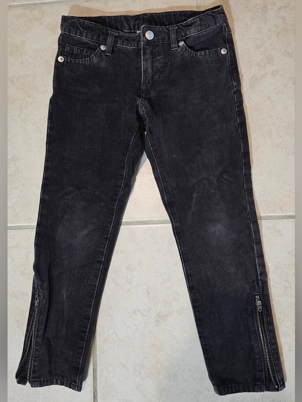 Uniqlo x Undercover (UU) Brown Corduroy Velvet-like Ankle-zip Skinny Pants 5-6